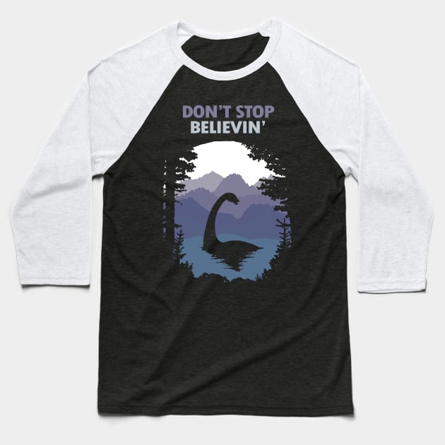 Don't Stop Believin' Baseball T-Shirt by KewaleeTee